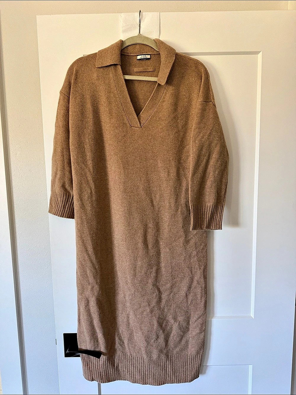 J.Crew Spring Street Cashmere Sweater-Polo Dress Brown